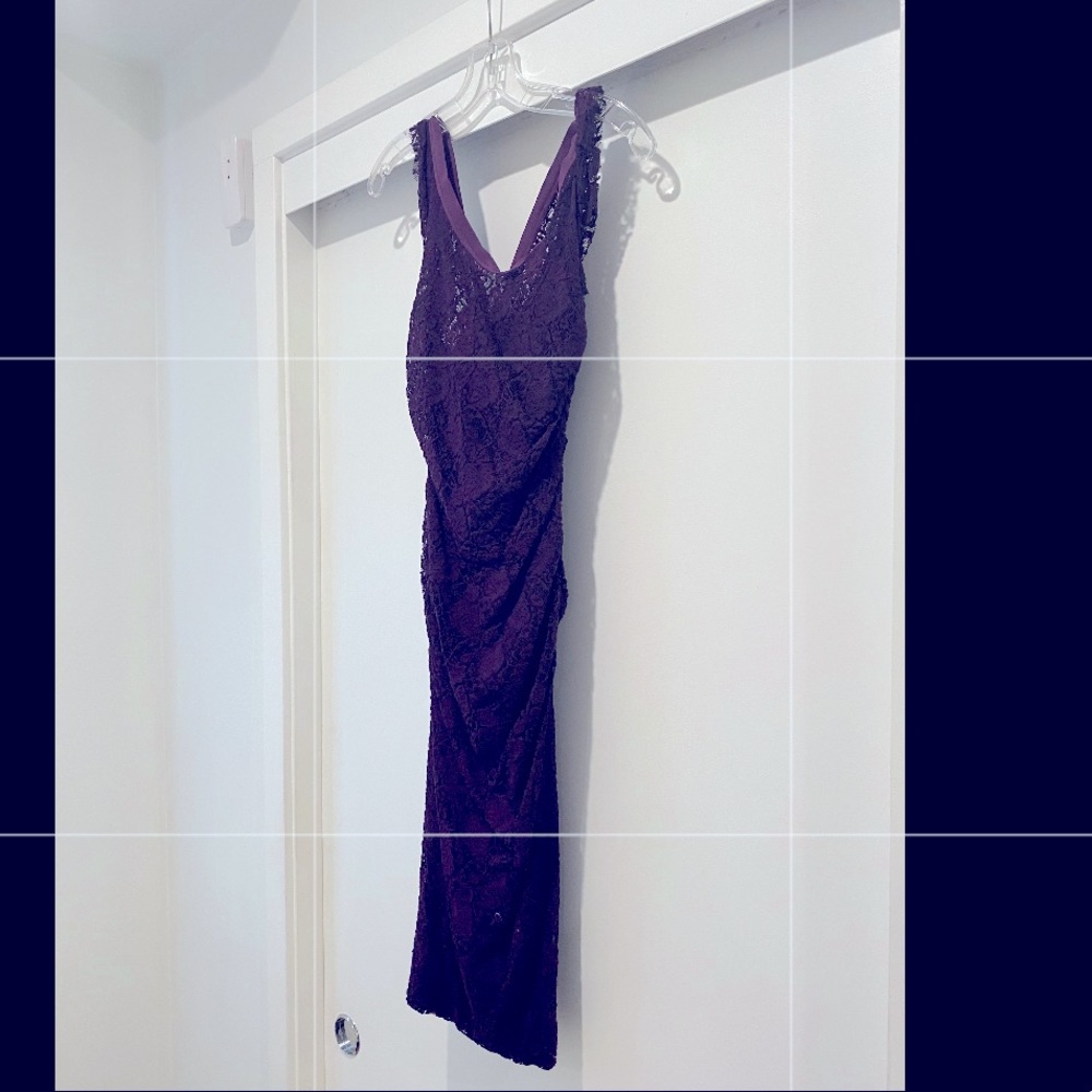 Dolce & Gabbana Purple Lace Dress.